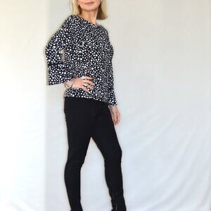 Ann Taylor Factory black spotted top